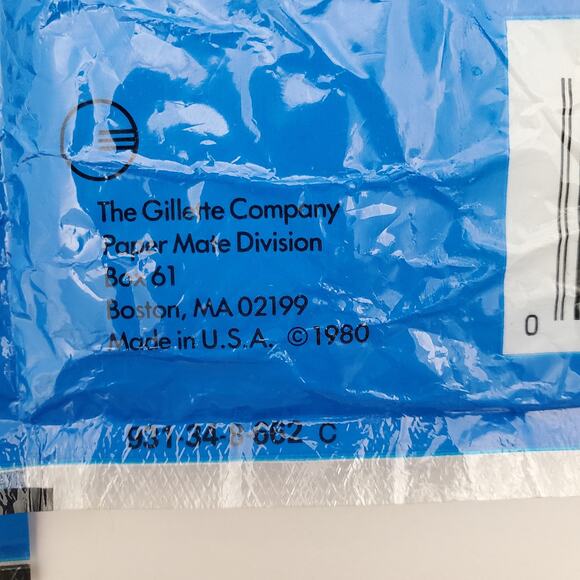 Vtg 1980s Paper Mate Write Bros BLUE Pens Lot of 3 Packs Medium Point NOS 30Pens - Picture 6 of 7